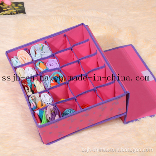 Pink Non Woven Storage Container with 20 Lattices (TN-UW 035)
